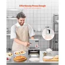 6 in Electric Pizza Dough Press Machine Pizza Pastry Sheeter Stainless Steel