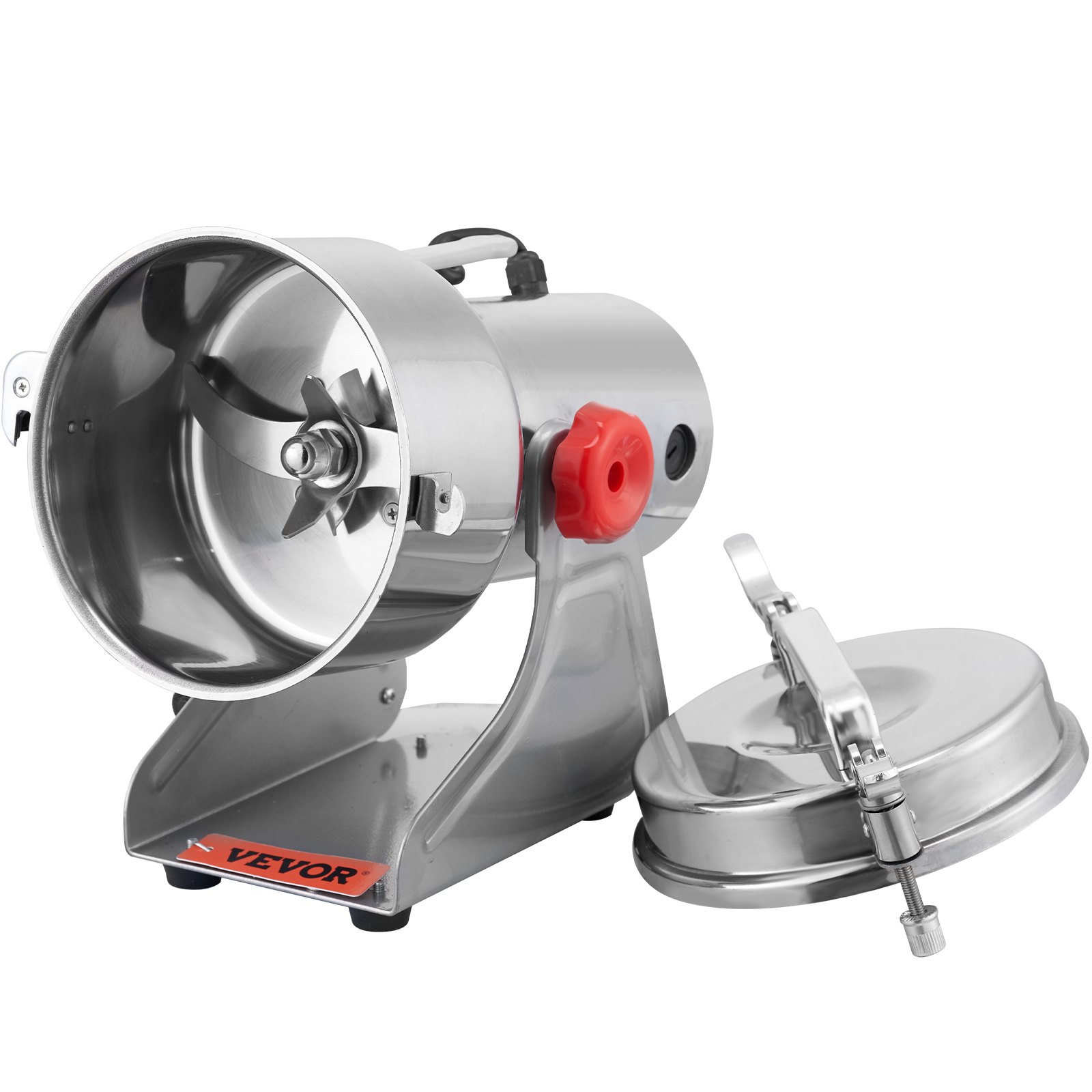 VEVOR 2500g Electric Grain Mill Grinder, 3750W High-Speed Commercial Spice Grinders, Stainless Steel Swing Type Pulverizer Powder Machine, for Spices Cereals Dry Grains Coffee Corn Pepper
