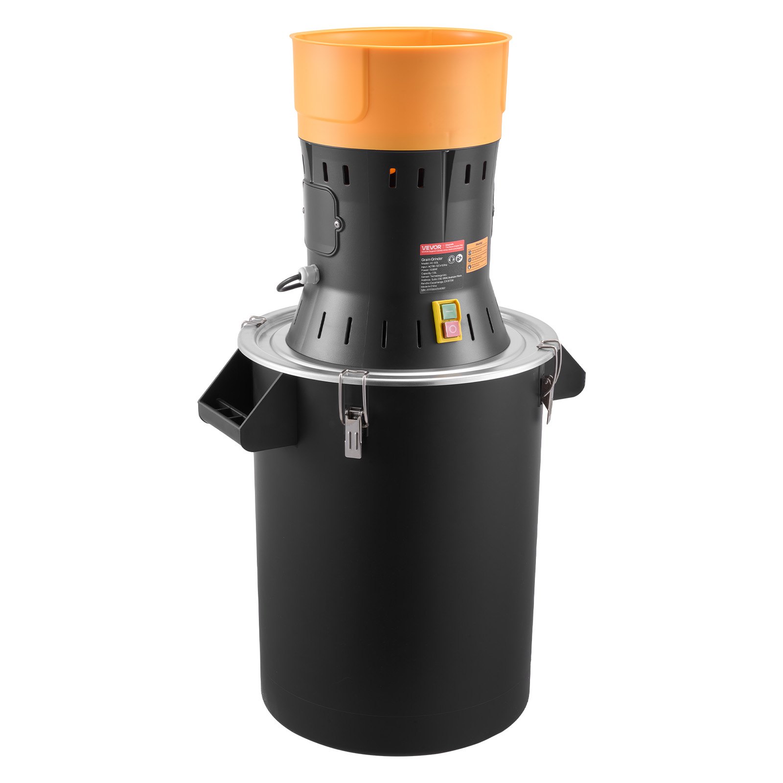 VEVOR Electric Grain Mill Grinder, 600W High Power Commercial Spice Grinder, 53L Pulverizer Powder Machine with Galvanized Sharp Blades, for Dry Grains, Spices, Cereals, Coffee Bean, Corn, and Pepper