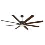 VEVOR 72 In Ceiling Fan with Light, 6-Speed Remote Control, Dimmable 3-Color Temperature, Reversible DC Motor, Modern Low Profile Flush Mount Fan for Bedroom, Living Room, Indoor/Outdoor Use, Coffee