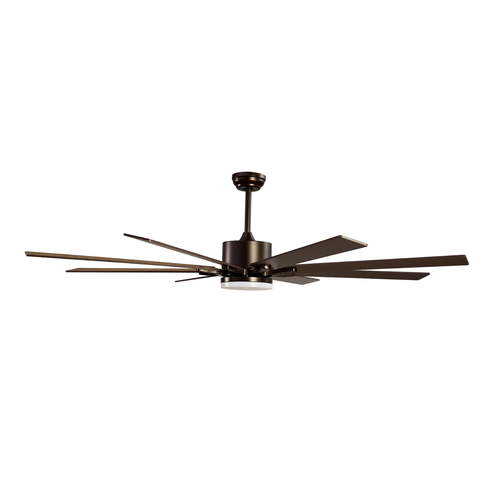 Ventilador de techo VEVOR de 72 pulgadas con luz, control remoto de 6 velocidades, temperatura de color regulable de 3 colores, motor de CC reversible, ventilador moderno de perfil bajo para montaje empotrado en dormitorio, sala de estar, uso interior/exterior, color café.