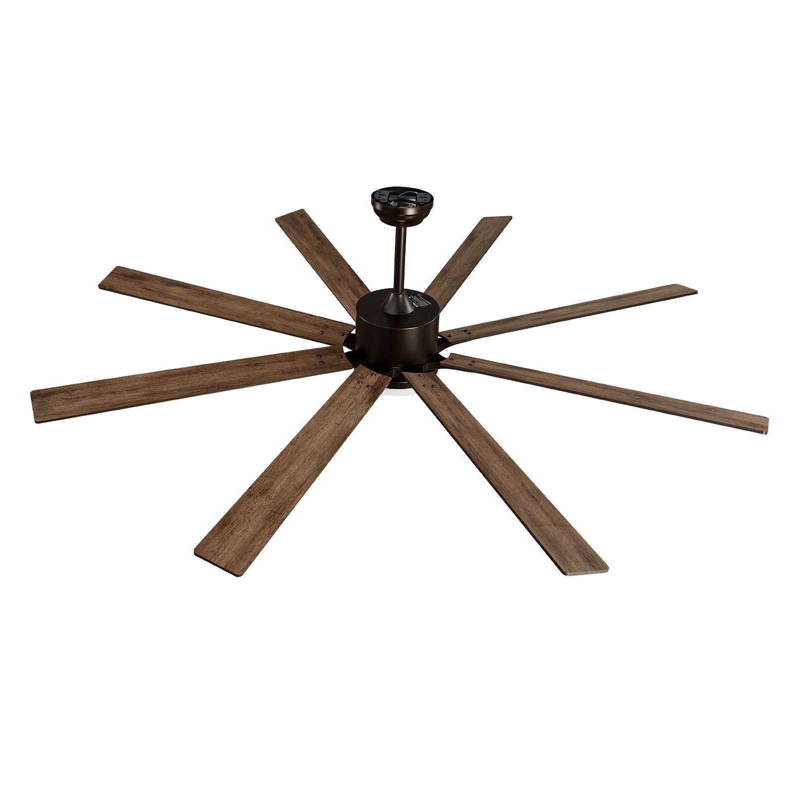 Ventilador de techo VEVOR de 72 pulgadas con luz, control remoto de 6 velocidades, temperatura de color regulable de 3 colores, motor de CC reversible, ventilador moderno de perfil bajo para montaje empotrado en dormitorio, sala de estar, uso interior/exterior, color café.