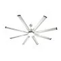 VEVOR 72 In Ceiling Fan with Light, 6-Speed Remote Control, Dimmable 3-Color Temperature, Reversible DC Motor, Low Profile Flush Mount Fan for Bedroom, Living Room, Indoor/Outdoor Use, Brushed Nickel