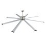 VEVOR 84 In Ceiling Fan with Light, 6-Speed Remote Control, Dimmable 3-Color Temperature, Reversible DC Motor, Low Profile Flush Mount Fan for Bedroom, Living Room, Indoor/Outdoor Use, Brushed Nickel