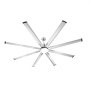 VEVOR 84 In Ceiling Fan with Light, 6-Speed Remote Control, Dimmable 3-Color Temperature, Reversible DC Motor, Low Profile Flush Mount Fan for Bedroom, Living Room, Indoor/Outdoor Use, Brushed Nickel
