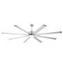 VEVOR 84 In Ceiling Fan with Light, 6-Speed Remote Control, Dimmable 3-Color Temperature, Reversible DC Motor, Low Profile Flush Mount Fan for Bedroom, Living Room, Indoor/Outdoor Use, Brushed Nickel