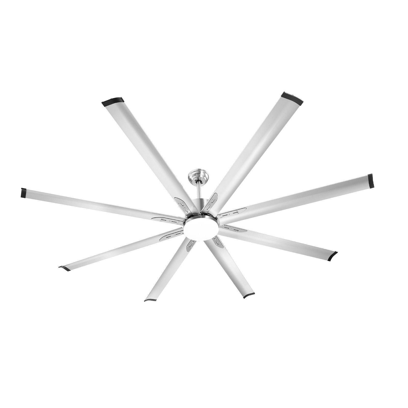 VEVOR 84 In Ceiling Fan with Light, 6-Speed Remote Control, Dimmable 3-Color Temperature, Reversible DC Motor, Low Profile Flush Mount Fan for Bedroom, Living Room, Indoor/Outdoor Use, Brushed Nickel
