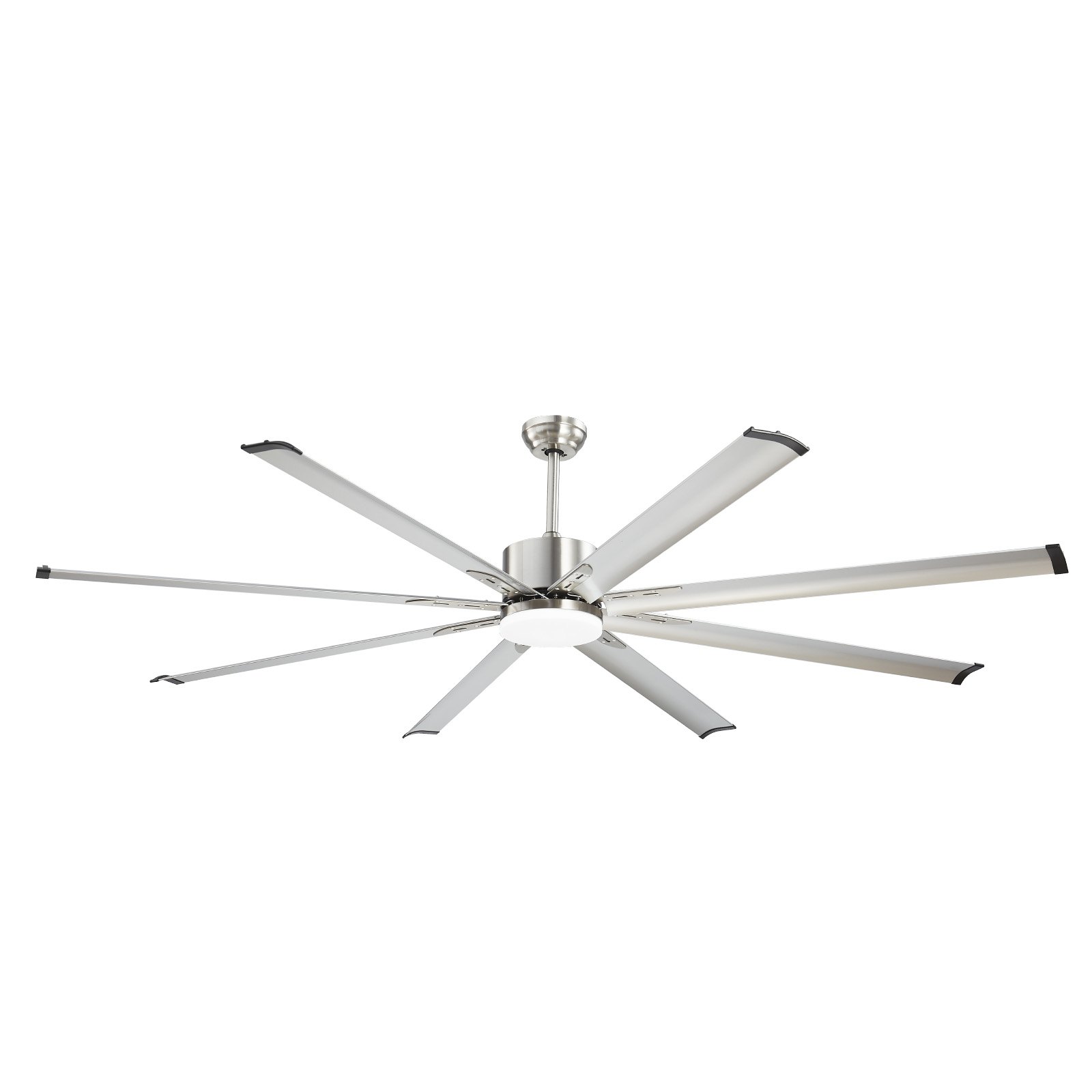VEVOR 84 In Ceiling Fan with Light, 6-Speed Remote Control, Dimmable 3-Color Temperature, Reversible DC Motor, Low Profile Flush Mount Fan for Bedroom, Living Room, Indoor/Outdoor Use, Brushed Nickel