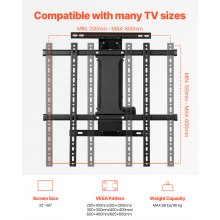 Motorized TV Wall Mount, 32-65 in Electric Fireplace TV Wall Mount Black