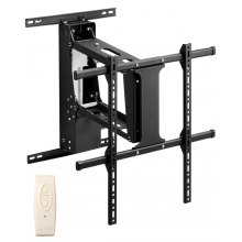 Motorized TV Wall Mount, 32-65 in Electric Fireplace TV Wall Mount Black