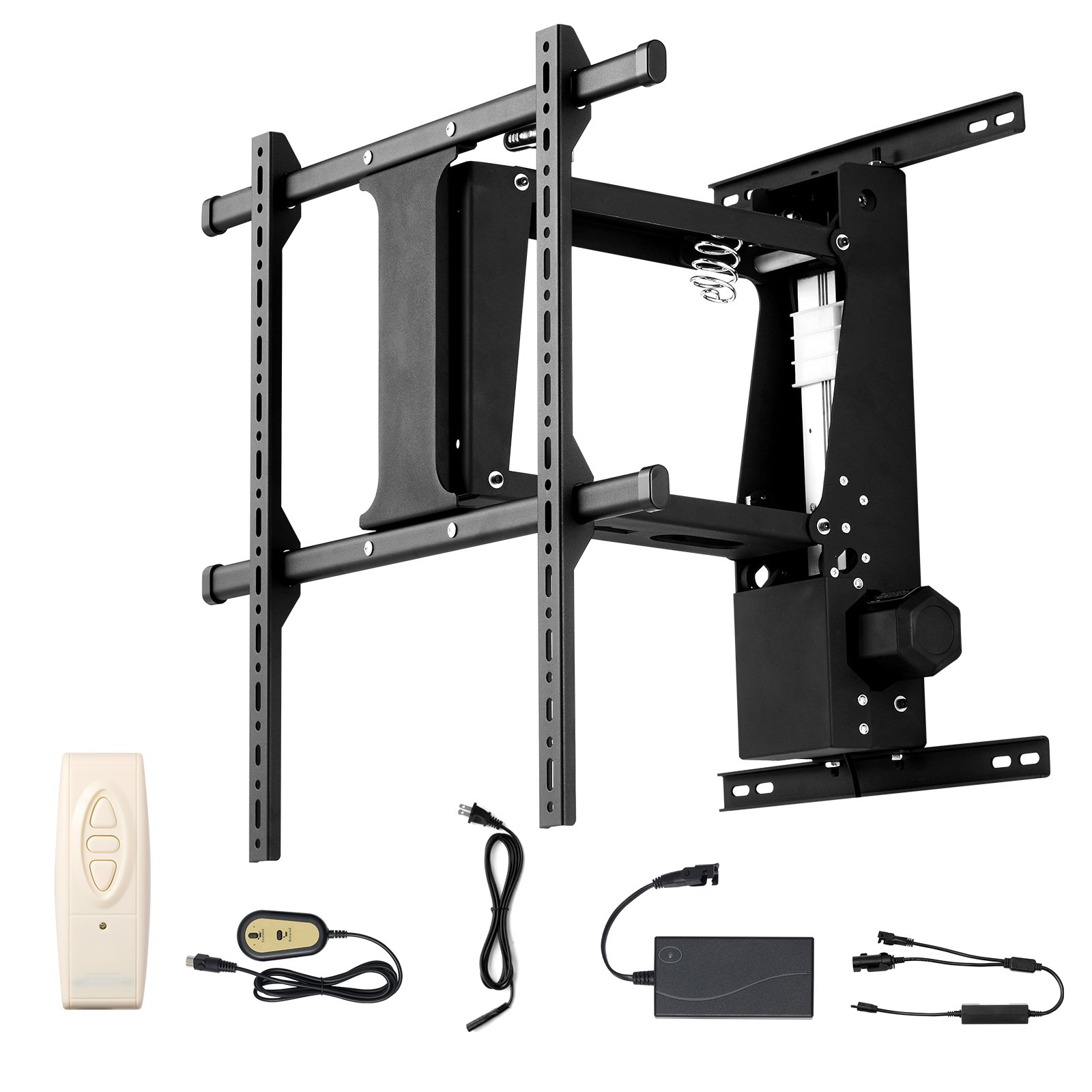 VEVOR Motorized TV Wall Mount, TV Mount for 32 to 65 Inch TV, Electric Adjustable Ceiling TV Mount, Motorized Flip Down TV Mount Bracket with Max VESA 24 x 24 in, Fits TVs Up to 88 lbs