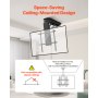 VEVOR Motorized Ceiling TV Mount, TV Wall Mount for 32 to 70 Inch TV, Electric Adjustable Ceiling TV Mount, Motorized Flip Down TV Mount Bracket with Max VESA 24 x 24 in, Fits TVs Up to 110 lbs