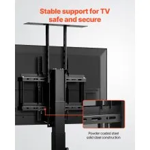 VEVOR Motorized TV Lift Stand, 132 lbs max Load Adjustable TV Lift Stand Mount Bracket, Vertical Electric TV Bracket with Remote Control, for 32-55 in (Not in Cabinet) / 32-50 in (in Cabinet) TVs