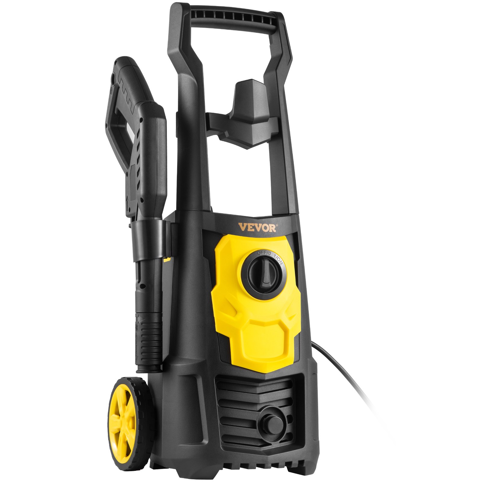 VEVOR Electric Power Washer, 2000 PSI, Max 1.65 GPM Pressure Washer with 20 ft Hose & Reel, 5 Quick Connect Nozzles, Foam Cannon, Portable to Clean Patios, Cars, Fences, Driveways, ETL Listed