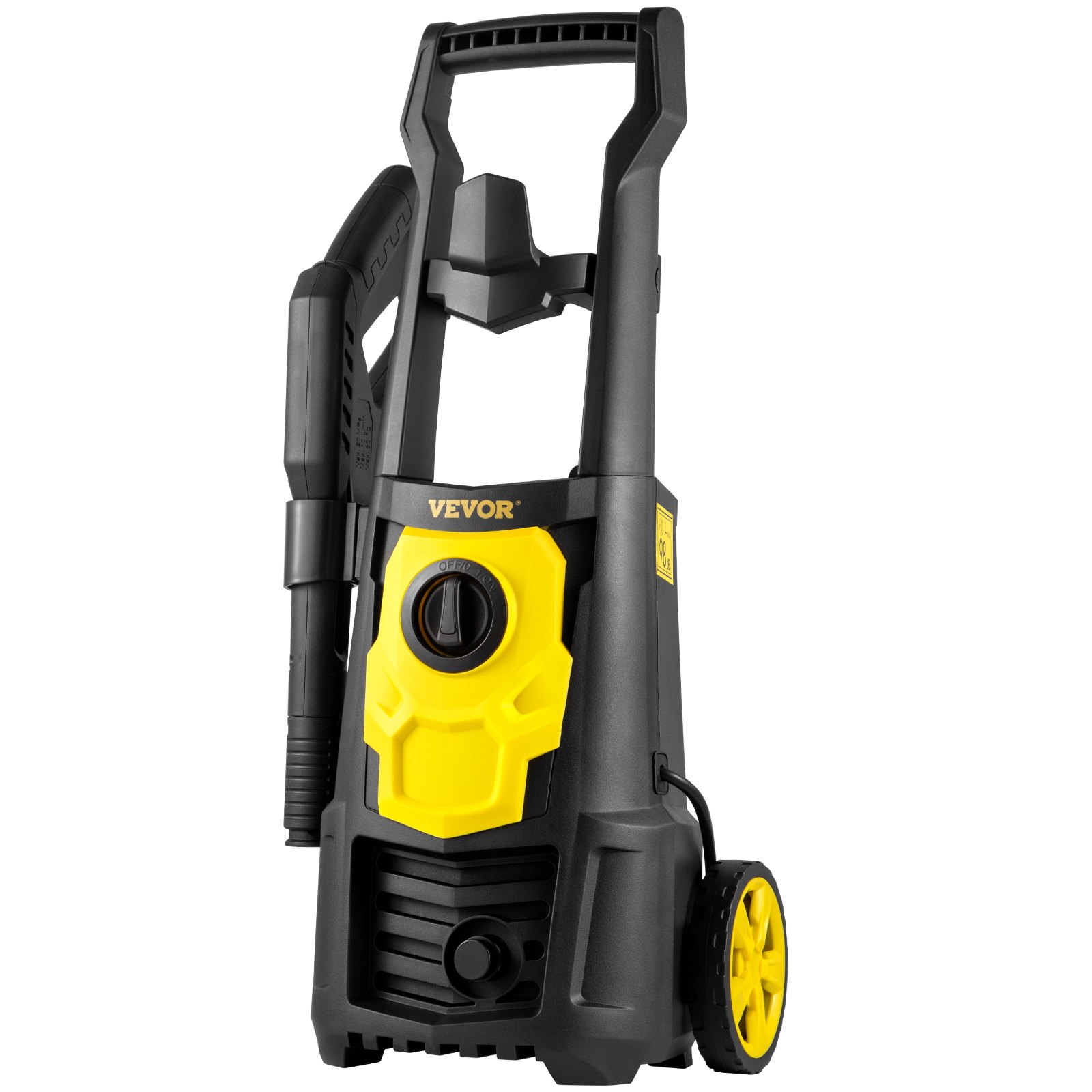 VEVOR Electric Power Washer, 2000 PSI, Max 1.65 GPM Pressure Washer with 20 ft Hose & Reel, 5 Quick Connect Nozzles, Foam Cannon, Portable to Clean Patios, Cars, Fences, Driveways, ETL Listed