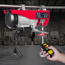 VEVOR Electric Hoist, 440lbs Lifting Capacity, 480W 110V Electric Steel Wire Winch with Wireless Remote Control, 40ft Single Cable Lifting Height & Pure Copper Motor, for Garage Warehouse Factory
