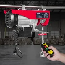 VEVOR Wireless Electric Hoist, 440 lbs 110V Electric Steel Wire Winch with Wireless Remote Control, 40ft Single Cable Lifting Height & Pure Copper Motor, for Garage Warehouse Factory