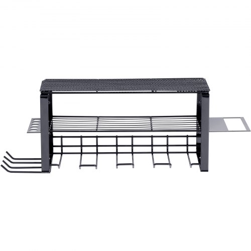 VEVOR Organiseur Outils Électriques 3 Couches 4 Emplacements - Support Mural Perceuse Sans Fil - Garage Atelier - Métal Robuste
