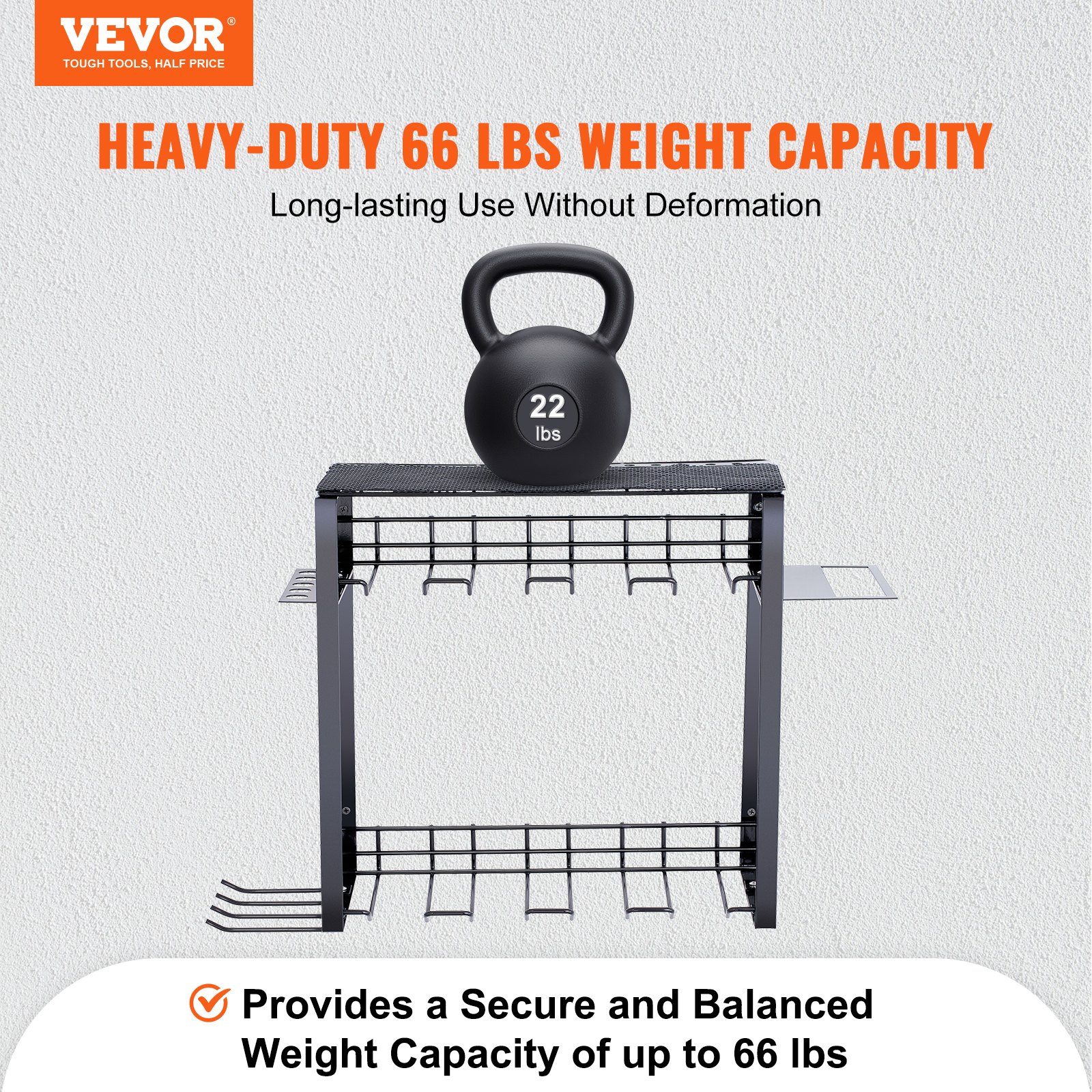 VEVOR Power Tool Organizer, 8 Slot, 3 Layers, Cordless Drill Holder Wall Mount, Battery Charging Station Storage Rack, Multi-Function Garage Organization, Heavy Duty Metal Shelf for Screwdriver Pliers