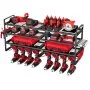 VEVOR Power Tool Organizer Wall Mount, 4-Layer Storage Rack with 8 Drill Holders, Tools Holder and Storage Rack with Screwdriver Holder, Garage Tool Organizer for Garage, Workbench, and Workshop