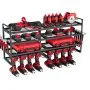 VEVOR Power Tool Organizer Wall Mount, 4-Layer Storage Rack with 8 Drill Holders, Tools Holder and Storage Rack with Screwdriver Holder, Garage Tool Organizer for Garage, Workbench, and Workshop