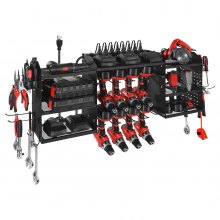 VEVOR Power Tool Organizer with Charging Station 8 Outlets Drill Storage Rack