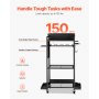 VEVOR 4-tier Tool Organizer Cart with Charging Station Garage Cart on Wheels