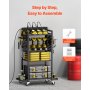 VEVOR 4-tier Tool Organizer Cart with Charging Station Garage Cart on Wheels