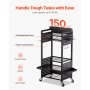 VEVOR 5-tier Tool Organizer Cart with Charging Station Garage Cart on Wheels