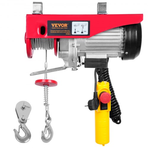 VEVOR Electric Hoist, 1320 lbs Lifting Capacity, 1150W 220V Electric Steel Wire Winch with 14ft Wired Remote Control, 40ft Single Cable Lifting Height & Pure Copper Motor, for Garage Warehouse Factory