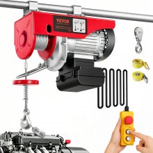 VEVOR Electric Hoist, 1320 lbs Lifting Capacity, 1150W 110V Electric Steel Wire Winch with 14ft Wired Remote Control, 40ft Single Cable Lifting Height & Pure Copper Motor, for Garage Warehouse Factory