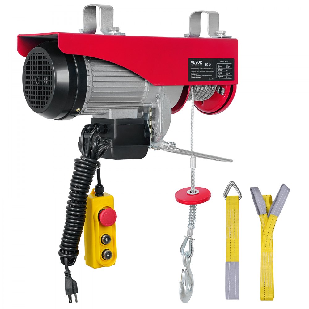 VEVOR 880lbs Electric Hoist with 14ft Wired Remote Control, 110V Electric Hoist Attic Lift 20-40 FT Lifting Height for Garage Attic Warehouse Factory