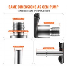 VEVOR High Pressure Fuel Pump 50-80 L/h  Flow Rate 0.5 Mpa Pressure for Buick Lacrosse, Regal, Verano, Chevrolet Captiva Sport, Equinox, Impala, Malibu, Gmc Terrain 2010-2017