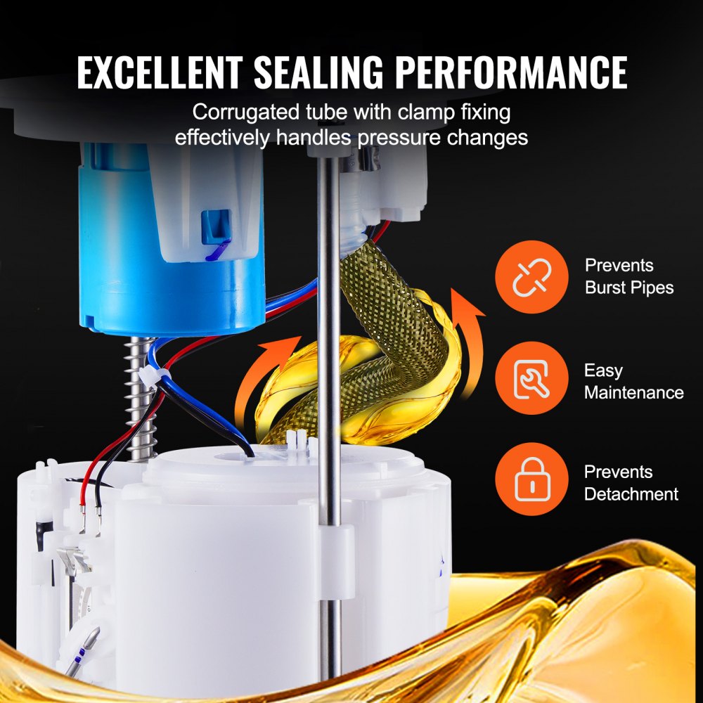 VEVOR Electric Fuel Pump Module Assembly, Compatible with Pontiac Vibe 2005-2010, Toyota Corolla 2005-2018, Toyota Matrix 2005-2013, 1.8L 2.4L, Replace E3781M, MU1718, F2792A, FG1640, FG0938, FG1299