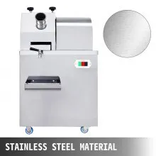 VEVOR Sugarcane Press Electric 3 Rollers 304 Stainless Steel Rollers 660lb/h Output Sugar Cane Press for Commercial Use