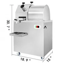 VEVOR Sugarcane Press Electric 3 Rollers 304 Stainless Steel Rollers 660lb/h Output Sugar Cane Press for Commercial Use