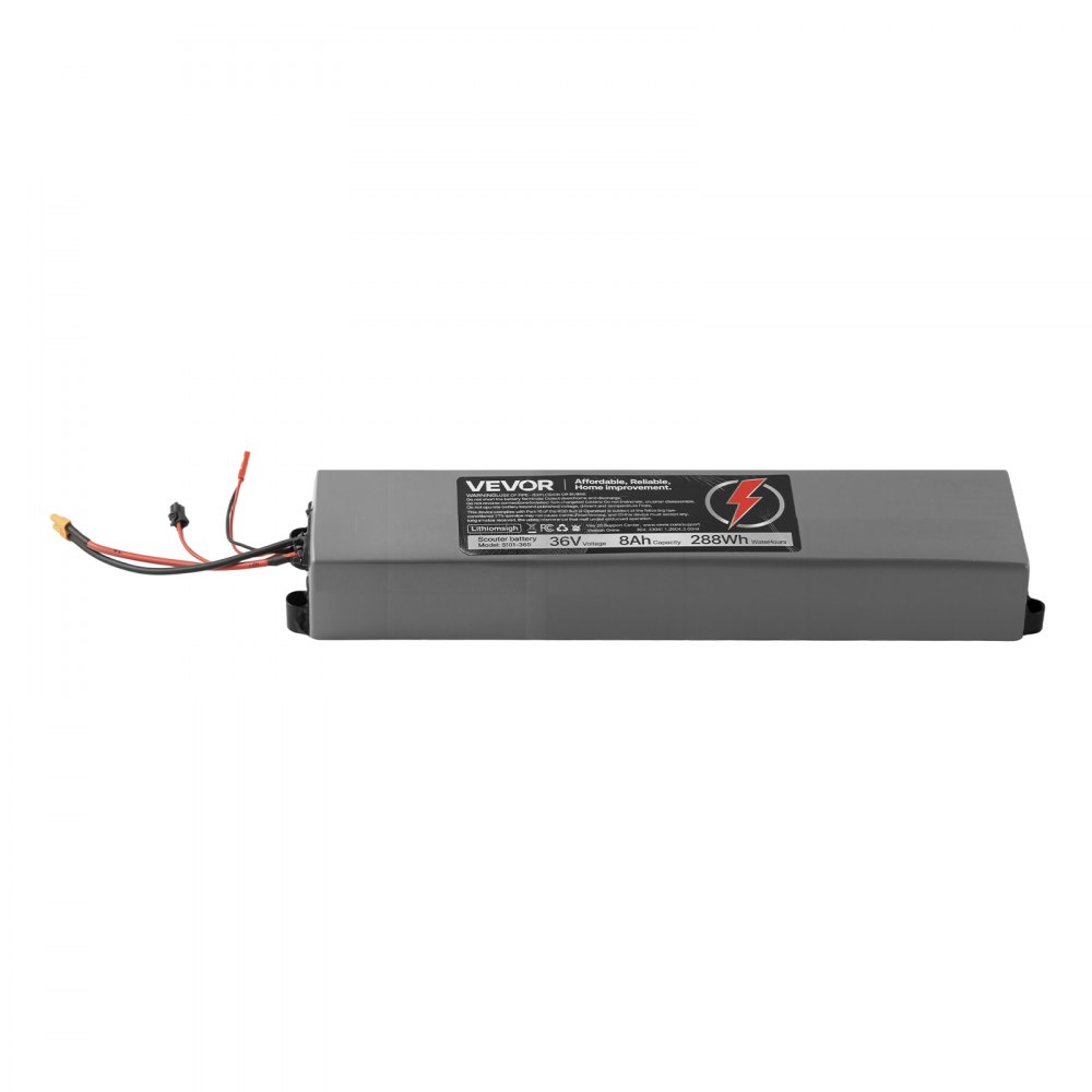 VEVOR 36V Scooter Battery Pack, 8Ah, 8000mAh Lithium Battery Replacement with 30A BMS, Charger, 500+ Cycles, Compatible with 1440W Motors, for Imitation M365 Electric Scooters, Without Communication