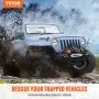 VEVOR Electric Winch, 4536 kg Load Capacity Nylon Rope Winch, IP67 8.9 mm x 25.9 m ATV Winch with Wireless Handheld Remote & Hawse Fairlead for Towing Jeep Off-Road SUV Truck Car Trailer Boat