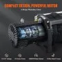 VEVOR Electric Winch, 4536 kg Load Capacity Nylon Rope Winch, IP67 8.9 mm x 25.9 m ATV Winch with Wireless Handheld Remote & Hawse Fairlead for Towing Jeep Off-Road SUV Truck Car Trailer Boat