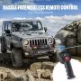 VEVOR Electric Winch, 4536 kg Load Capacity Nylon Rope Winch, IP67 8.9 mm x 25.9 m ATV Winch with Wireless Handheld Remote & Hawse Fairlead for Towing Jeep Off-Road SUV Truck Car Trailer Boat