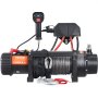 VEVOR Electric Winch, 12V 10,000 lb Load Capacity Nylon Rope Winch, IP67 7/20” x 85ft ATV Winch with Wireless Handheld Remote & Hawse Fairlead for Towing Jeep Off-Road SUV Truck Car Trailer Boat