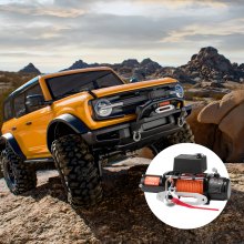 VEVOR Electric Winch Truck 4536 kg Synthetic Rope Waterproof Remote Control