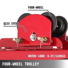 300kg/660lbs Electric Trolley Hoist Durable 650w Double 6m/20ft