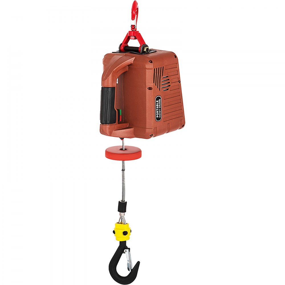 VEVOR Alloy Steel 1100lbs Winch, 1100 LBS Lift, 110 V Overhead, Remote Control Electric Hoist with Wire Rope and Insulated Handle
