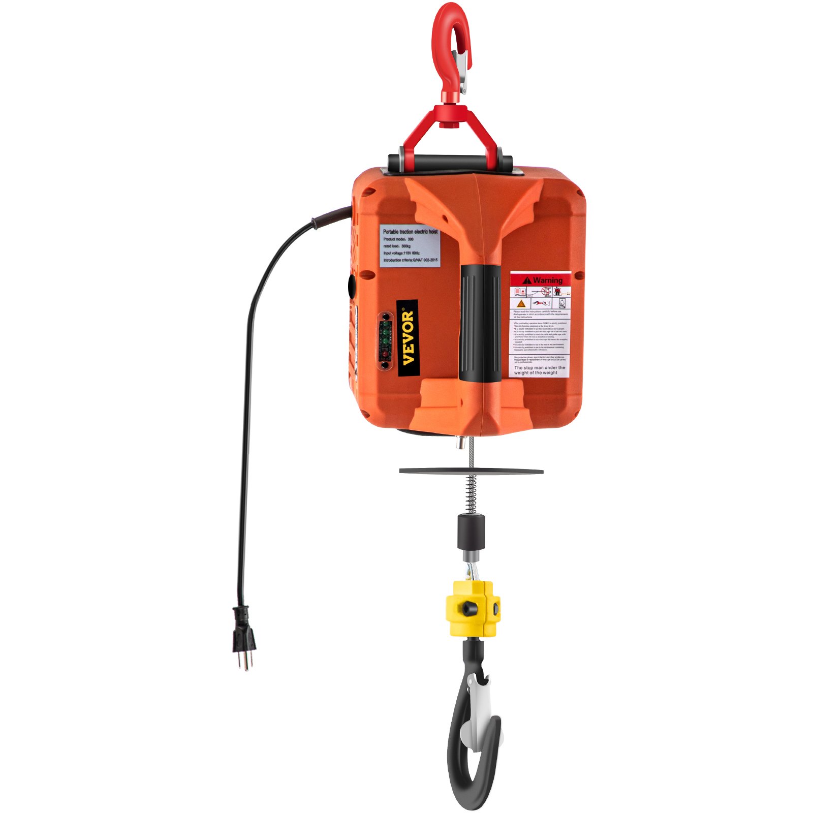 Vevor New Portable Tracking Block Electric Winch Hoist Tools 500kg / 1100lbs Remote