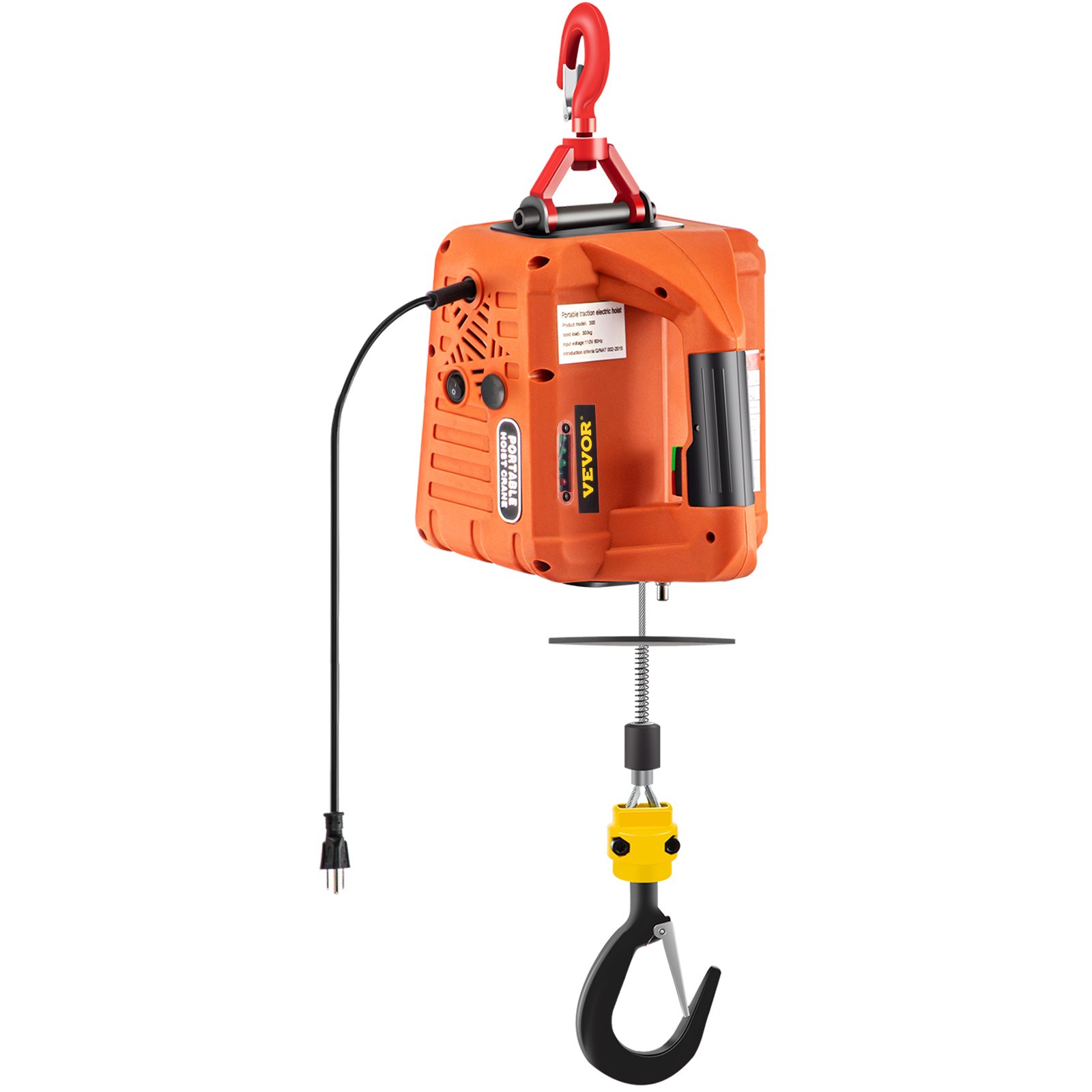 Vevor New Portable Tracking Block Electric Winch Hoist Tools 500kg / 1100lbs Remote