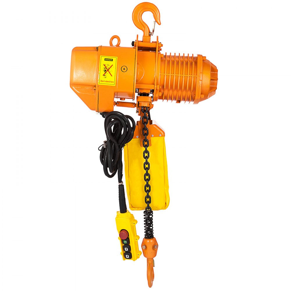 VEVOR Electric Chain Hoist, 2200 lbs Load Capacity, 13 ft Lifting Height, 11 ft/min Speed, 230V, Single Phase Overhead Crane with G80 Chain, 10.8 ft Wired Remote Control for Garage, Shop, Hotel, Home