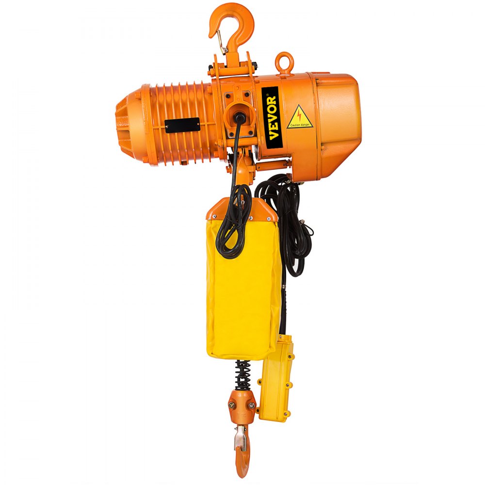 VEVOR Electric Chain Hoist, 2200 lbs Load Capacity, 13 ft Lifting Height, 11 ft/min Speed, 230V, Single Phase Overhead Crane with G80 Chain, 10.8 ft Wired Remote Control for Garage, Shop, Hotel, Home