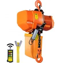 VEVOR 2 Ton Wireless Electric Chain Hoist, 4400 LBS Capacity with 20 FT Lifting Height, IP54 Protection, Three Phase Overhead Crane with G100 Chain