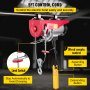 VEVOR 125 Kg/250 Kg Electric Hoist Lifting Crane Remote Control Power System,  Alloy Steel Wire Overhead Crane Garage Ceiling Pulley Winch w/Premium 1.5 M/5 Ft Long Cable